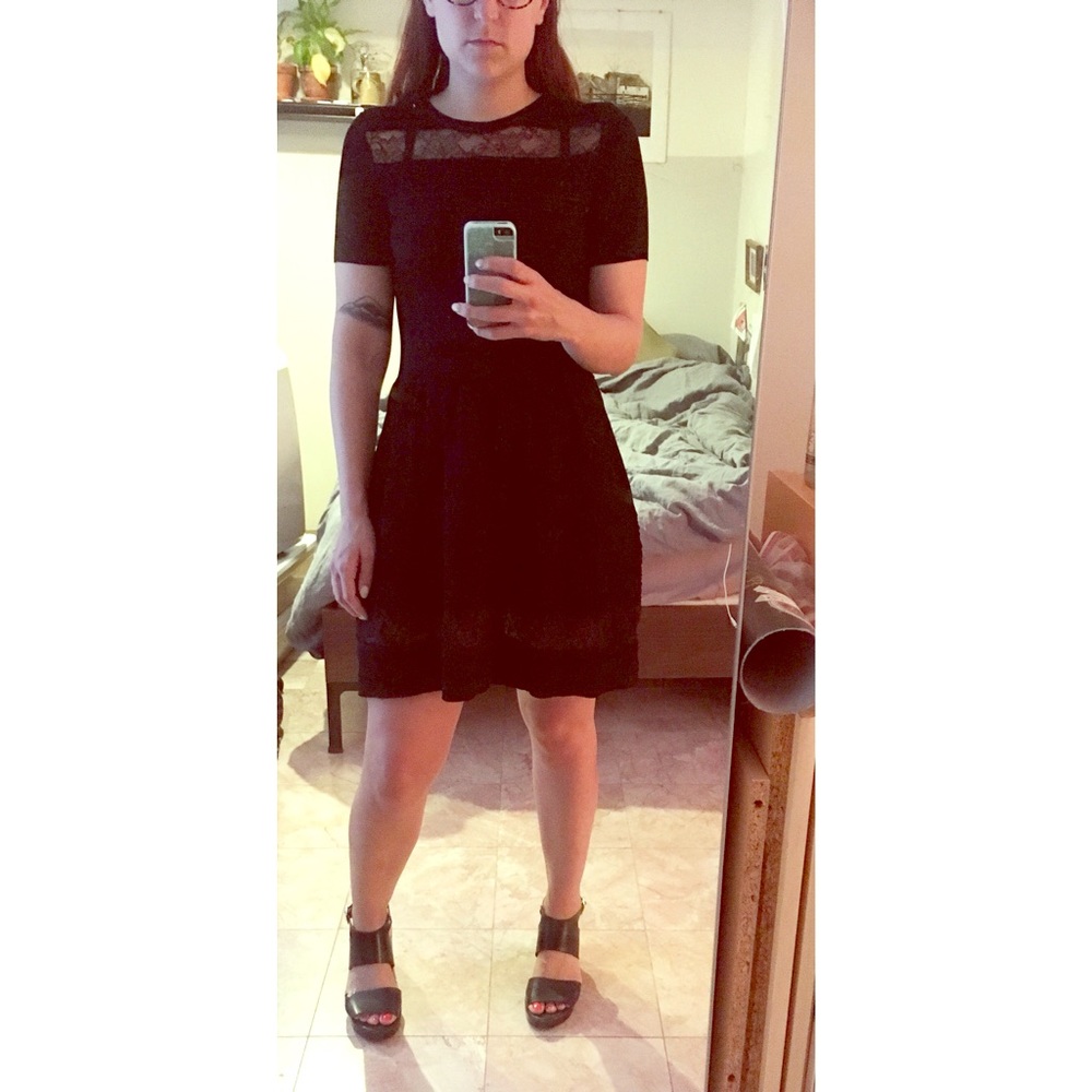 Oscar de la Renta lace knit dress